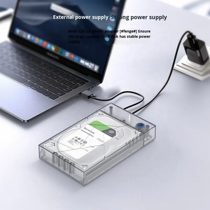 <span class=keywords><strong>Caja</strong></span> de Disco Duro Móvil Transparente de 3.5 Pulgadas, <span class=keywords><strong>Caja</strong></span> Externa para Disco Duro Mecánico de Estado Sólido SATA, Instalación sin Herramientas - Product Image 2