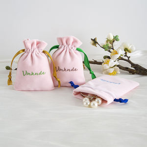 <span class=keywords><strong>Pochette</strong></span> en velours rose bébé mignonne de 9x12 cm avec ruban gros-grain, <span class=keywords><strong>pochette</strong></span> à cordon en velours doux, <span class=keywords><strong>pochette</strong></span> en daim pour bijoux, <span class=keywords><strong>mariage</strong></span>, anniversaire, cosmétiques - Product Image 3