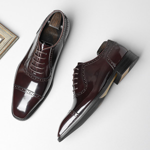 Nuevos zapatos de cuero formales de negocios, de alta calidad y lujo, con cordones, estilo Oxford, producto nuevo, hechos a mano. - Product Image 2