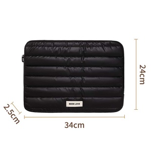 กระเป๋าเอกสารแล็ปท็อป 37x27 ซม. ผ้าโพลีเอสเตอร์ ปลอกป้องกัน สายรัดกันกระแทก หูหิ้ว สำหรับแล็ปท็อป ใช้ในโรงเรียน สไตล์เรียบง่าย สีกรมท่า - Product Image 2