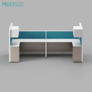 Modern Convertible Modular Wooden Desk New Arrival 2-6 Seat <b>Office</b> Furniture Extendable Staff Workstation Drawer Partition Panel - Product Image 4