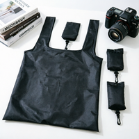 Sac de téléphone à bandoulière en polyester à motif de points avec logo personnalisé, sac de courses pliable écologique recyclable réutilisable pour supermarché