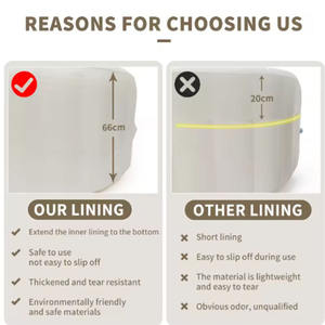 Bassin de naissance gonflable OEM blanc pour bébé, conforme EN71, en PVC, pour accouchement à domicile, avec doublure, pompe électrique et rangement - Product Image 6