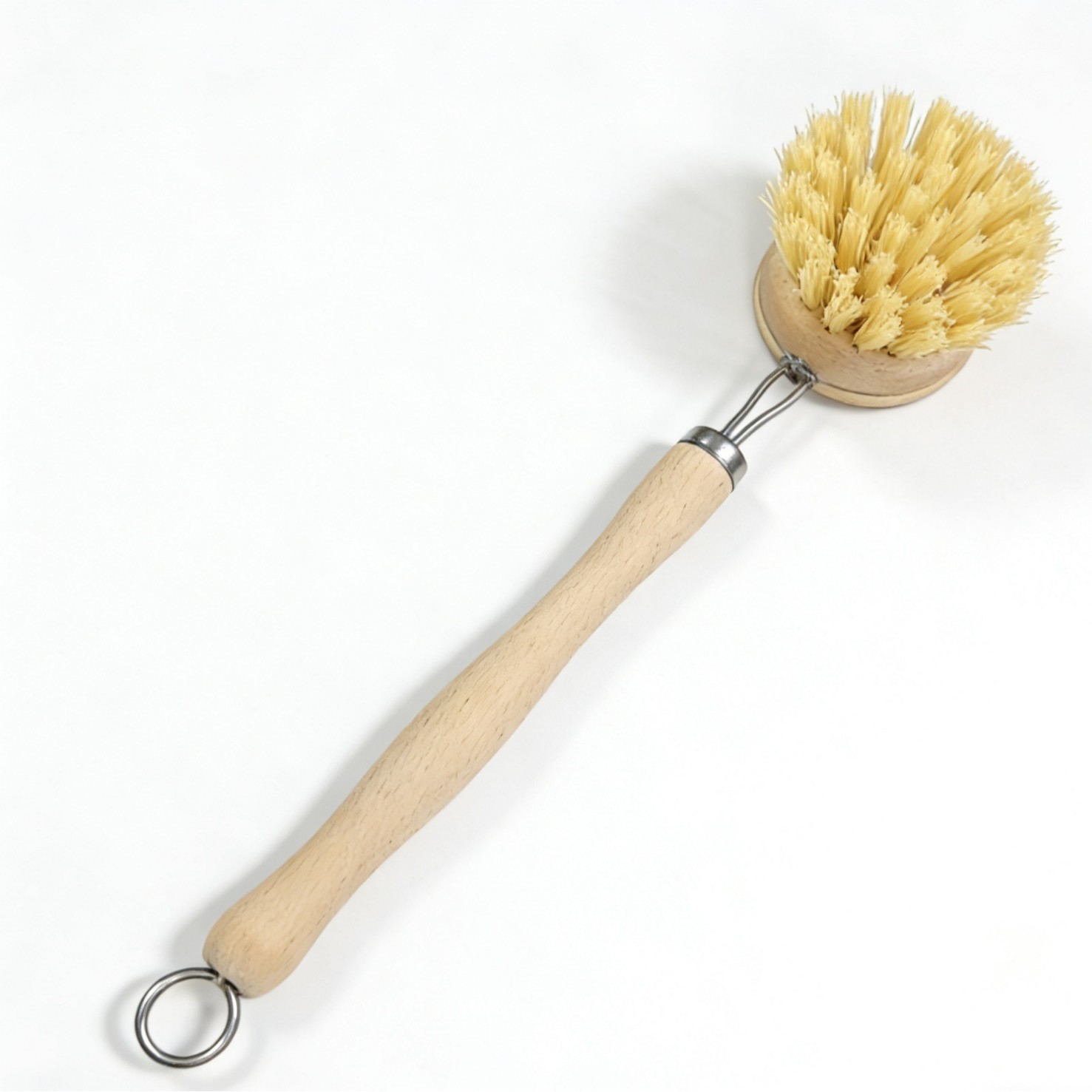 Brosse à vaisselle à long manche en bois [poils en PP] (avec étiquette)