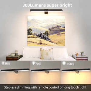 Lámpara de Pared <span class=keywords><strong>LED</strong></span> Regulable de 30/40 cm, Luz de Espejo para <span class=keywords><strong>Baño</strong></span>, Recargable, para Pared/Gabinete, con Control Remoto, Luces para Cuadros, Inalámbrica - Product Image 5