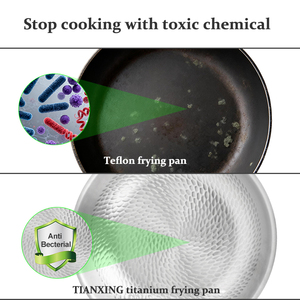 Сковорода TIANXING Chef-Grade из 3-слойного титана, с эффектом ковки, профессионального качества, нетоксичная, для здорового приготовления пищи - Product Image 2