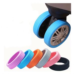 8 protectores de ruedas para maleta de viaje, cubiertas de silicona silenciosas para ruedas de equipaje - Product Image 5