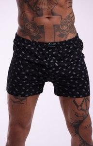 Calzoncillos de Algodón Estampados Negros para Hombre, Ropa Interior Transpirable de Punto Suave, Cintura Flexible, Cómodos para Uso Diario - Product Image 3