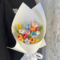 Carta Kraft Spessa Bicolore per Confezionamento Floreale, Resistente, per Bouquet e Forniture Artistiche, Vendita all'Ingrosso