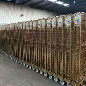 Meilleure qualité, pliable, détachable, entrepôt, logistique, Durable, emboîtable, Transport, palettes, rouleaux, Cages, chariot, à vendre - Product Image 6