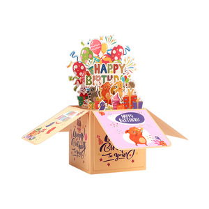 Caja 3D <span class=keywords><strong>de</strong></span> Animal para <span class=keywords><strong>Cumpleaños</strong></span>, Adorno <span class=keywords><strong>de</strong></span> Escritorio Hecho a Mano, Tarjeta <span class=keywords><strong>de</strong></span> Felicitación con Barnizado Mate, Diseño Natural Fresco, Mensaje <span class=keywords><strong>de</strong></span> Amor - Product Image 5