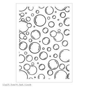 Creatieve stijl Bubble transparante TPR-stempel Grote achtergrondstempel voor journaling en kaartdecoratie - Product Image 5