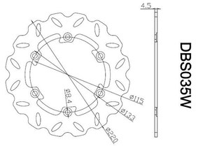 Rotor de disque de frein arrière pour <span class=keywords><strong>Yamaha</strong></span> YZ <span class=keywords><strong>WR</strong></span> 125 200 250 360 400 <span class=keywords><strong>500</strong></span> 1988-2000 - Product Image 5