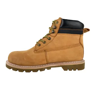 Nuevo estilo Goodyear Welt zapato costura hombres botas de trabajo metalurgia Industrial tobillo al aire libre punta de acero placa de acero calzado de trabajo