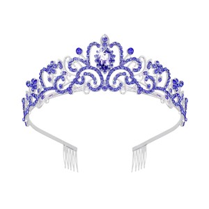Diadème de mariée en alliage de strass plaqué or rose, style baroque, bandeau pour cheveux pour mariage, festival, fête, banquet - Product Image 5