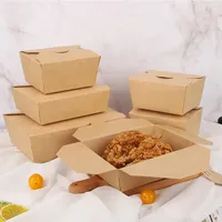 King Garden Hochwertige, individuell bedruckte Einweg-Bastelpapier-Lebensmittel behälter Kraftpapier-Brotdose zum Mitnehmen für Sushi