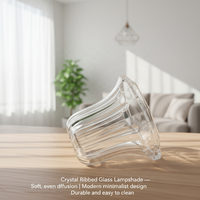 Abat-jour en verre transparent pressé BSCI, style chinois/européen/côtier, pour lampe murale – Vente chaude usine