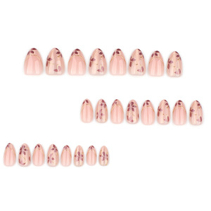 Nouveaux styles d'<span class=keywords><strong>ongles</strong></span> artificiels en amande, œil de chat français, rose, de haute qualité, vente en gros, ensemble d'<span class=keywords><strong>ongles</strong></span> artificiels à presser avec <span class=keywords><strong>colle</strong></span> - Product Image 3