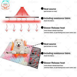 COLLABOR9Color Abnehmbare Fleece Selbstwärmende Katzenmatte Anpassbare Selbstwärmende Katzenbett Rutschfeste Punktmuster Wasserdichte Selbstwärmende Hundematte - Product Image 5