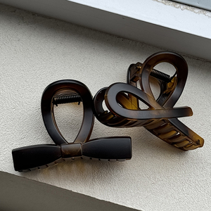 New Plastic Ribbon Hair <strong>Clip</strong> Frosted <strong>Bow</strong> Buckle Colorful European American Style <strong>Small</strong> Shark <strong>Clip</strong> - Product Image 5