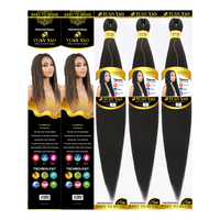 Nuevo Paquete de Cabello Sintético Preestirado para Trenzas, 52 Pulgadas, Trenzas en Caja, Textura Yaki, Cabello Preestirado para Trenzas, Venta al por Mayor