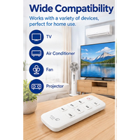 Télécommande sans fil miniature blanche à 10 boutons, infrarouge RF, personnalisable avec clé et logo, portée de 10 m, garantie de 12 mois, directement de l'usine