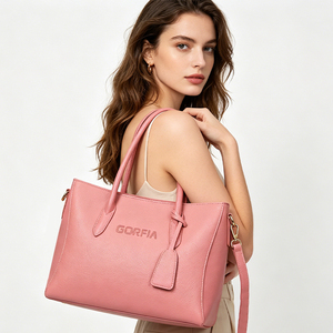 Bolso de Mano de Cuero Rosa Personalizado y Portátil con Correa de Hombro Desmontable, Bolso de Hombro de Alta Calidad al por Mayor de Fábrica - Product Image 2