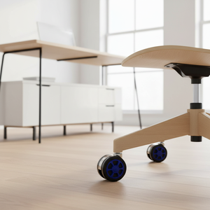 2,5 Zoll Mittelschwere Blaue PU-Stuhlrollen, Trolley-Räder für Wohnzimmer- und Schlafzimmermöbel, Stuhlrollen - Product Image 4