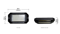 Lumière de roche tout métal à 108 LED pour moto électrique, vélo électrique, alimentée par batterie, en aluminium moulé sous pression, étanche IP68