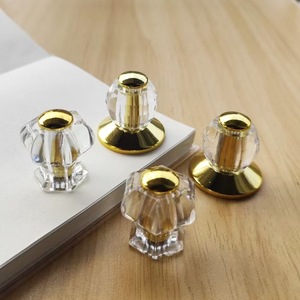 GQK <b>Crystal</b> Cabinet <b>Knob</b> Gold Tone Round Furniture Handle Modern Design Kitchen Drawer Pull Durable Hardware 128mm - Product Image 6