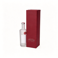 Boîte cadeau personnalisée pour vin blanc avec insert profilé et couvercle imprimé pour bouteille unique, pour acheteurs en gros et commandes en vrac