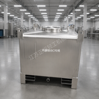 Réservoir IBC en acier inoxydable pour mélangeur agitateur à air comprimé 850L 1200L, pour le conditionnement de fluides, liquides, eau et huile