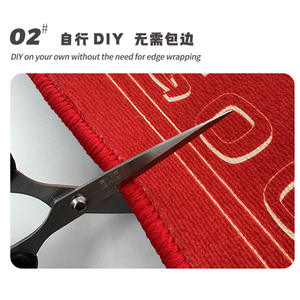 Alfombra de entrada personalizada de estilo chino rojo, rectangular, antideslizante, de fibra de poliéster, para la entrada del hogar o el dormitorio. - Product Image 5