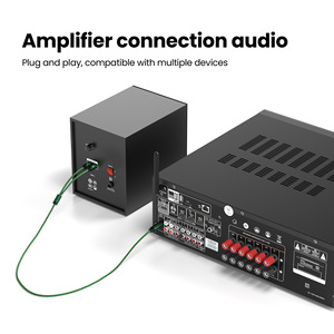 Câble de conversion audio 6,35 mm vers 2RCA mâle-mâle plaqué or avec blindage tressé en PVC pour amplificateur, mixeur et haut-parleur - Product Image 4