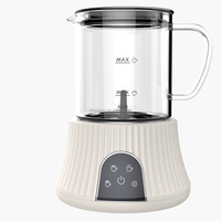 Mousseur à lait électrique 4-en-1 avec chauffe-lait chaud et froid, machine à faire des bulles, accessoire de café domestique