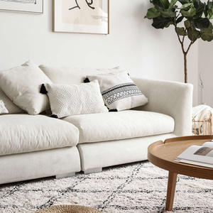 Nordisches Stoffs ofa modernes einfaches Wohnzimmer ins Windnetz rote Wohnung drei Doppel kombination Freizeit sofa Anpassung - Product Image 4