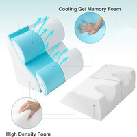 Ensemble de 6 oreillers de lit en mousse à mémoire de forme orthopédique modernes personnalisables, tissu solide 200TC, anti-acariens, reflux gastrique