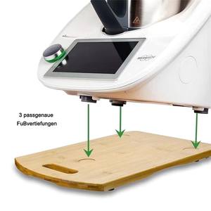Plateau coulissant de haute qualité en bois pour appareil de cuisine avec roulettes à roulement fluide pour <span class=keywords><strong>Thermomix</strong></span> TM6 <span class=keywords><strong>TM5</strong></span> - Product Image 1