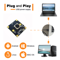 Mini USB UVC Interface 13MP IMX258 Capteur CMOS Autofocus Ambarella Module de caméra pour Machine Vision IoT
