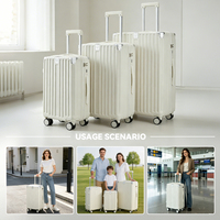 20 24 28 Zoll Hartschalen-ABS-Trolley-Koffer mit individuellem Logo, leicht, wasserdicht, luxuriöses 3-teiliges Reisekoffer-Set