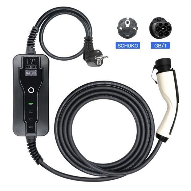 3.5W 16A Portable EV Charger GBT 5M Cable Length 7KW 32A 1 Phase