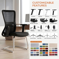 Chaise de bureau ergonomique en maille pivotante avec support lombaire, chaise d'ordinateur pour la maison et le bureau, vente directe usine