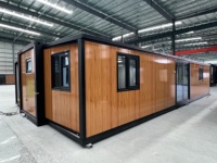 Maison conteneur de luxe moderne de 20 pieds et 40 pieds, certifiée CE, préfabriquée, portable, en acier léger, villa à deux étages, appartement avec toit en terrasse