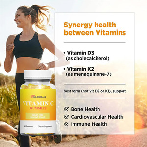 Gomitas de Vitamina C, D3 y <span class=keywords><strong>K2</strong></span> Sin Azúcar, 100% Naturales, <span class=keywords><strong>Base</strong></span> de Pectina Vegana, para Apoyar la Salud Inmunológica y Ósea, Marca Privada OEM - Product Image 2