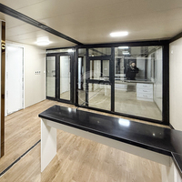 Maison conteneur populaire de 20 pieds et 40 pieds, structure en acier léger, maison mobile modulaire, pièce conteneur extensible, 2 chambres, empilable, pour usage hôtelier