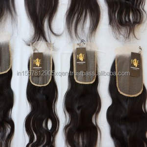 Extensiones de pelo con encaje Frontal, accesorio de cabello humano transparente con cierre HD fino, venta al por mayor - Product Image 1