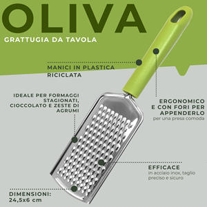 Oliva Line Boîte de 72 Râpe de table avec poignée en plastique Outils de tranchage du fromage - Product Image 1
