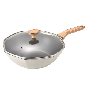 CINDYCOCO Maifan Stone Non-Stick Wok Aluminum Alloy Induction Compatible Gas <b>Stove</b> Use - Product Image 4