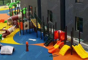 Perosotan anak-anak modis, dengan perosotan plastik ayunan untuk sekolah & taman komersial tempat bermain luar ruangan kapasitas tinggi - Product Image 5