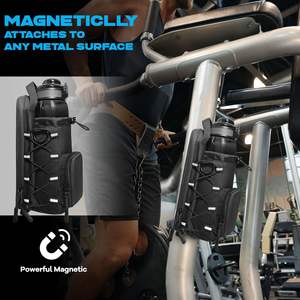 Bolsa de Gimnasio Magnética PREMIUM OEM/ODM con Compartimento para Botella de Agua y Teléfono, Clip para Llaves, Bolsillo para Cartera y Correa Ajustable - Product Image 2